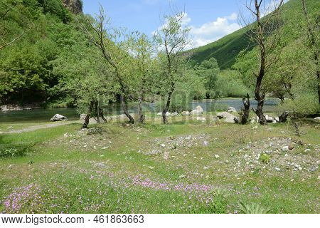 View At The River Over Lake Debar On North Macedonia