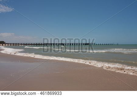 A Stretch Of Beach In Fortaleza, Brazil Known As Iracema Beach In The Meireles Neighborhood