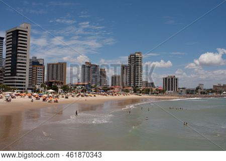 Fortaleza Ceara, Brazil, September 13 2022 A Stretch Of Beach In Fortaleza, Known As Iracema Beach I