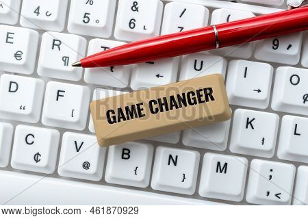 Text Caption Presenting Game Changer. Word For Sports Data Scorekeeper Gamestreams Live Scores Team 