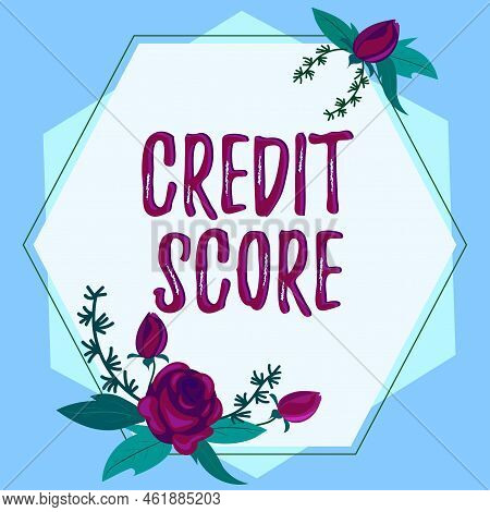Writing Displaying Text Credit Score. Business Approach Represent The Creditworthiness Of An Individ