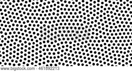 Black Orderless Spots Background. Abstract Organic Vector Backdrop.