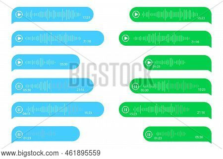 Dialogue Chat Voice Messages. Social Media App. Speaker Icon. Vector Illustration. Stock Image.