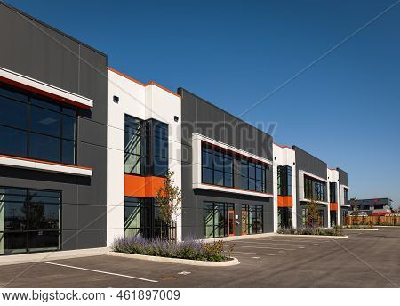 Lowrise Office Building. Modern Development Architecture In Downtown Vancouver. Nobody, Street Photo