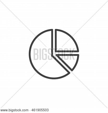 Pie Chart Diagram Line Icon. Linear Style Sign For Mobile Concept And Web Design. Diagram Statistics