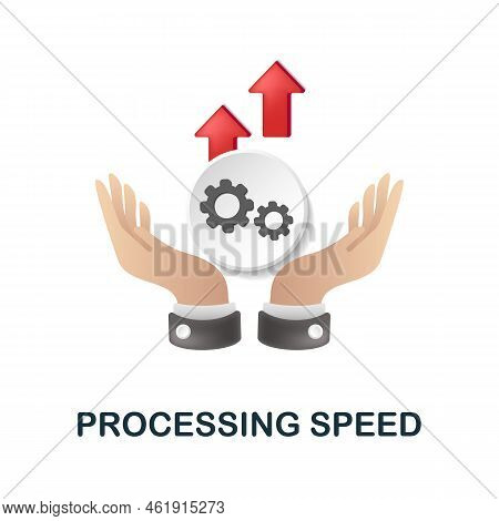 Processing Speed Icon. 3d Illustration From Cognitive Skills Collection. Creative Processing Speed 3