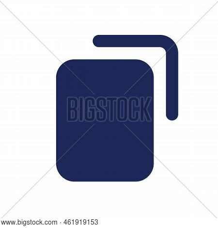 Copy Black Glyph Ui Icon. Duplicate Digital File And Text. Clipboard. User Interface Design. Silhoue