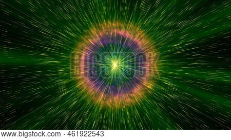 Pulsar Star Light In Space, Illustration Abstract