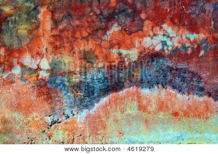 พื้นหลัง Grunge พื้นผิวผนังที่มีสีสัน