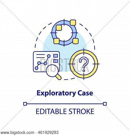 Exploratory Case Concept Icon. Identify Objectives To Research. Type Of Events Study Abstract Idea T