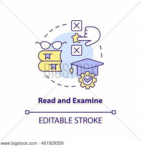 Read And Examine Concept Icon. Analyzing Facts And Theory. Structure Of Case Study Abstract Idea Thi