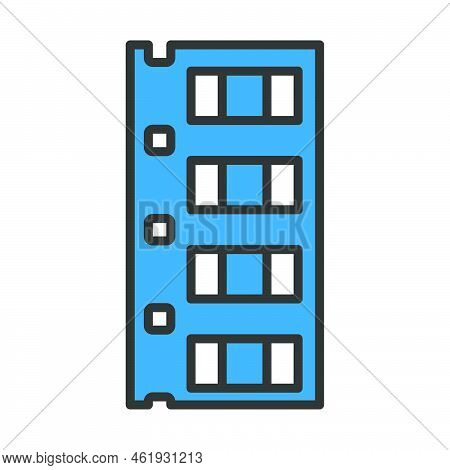 Diode Smd Component Tape Icon. Editable Bold Outline With Color Fill Design. Vector Illustration.