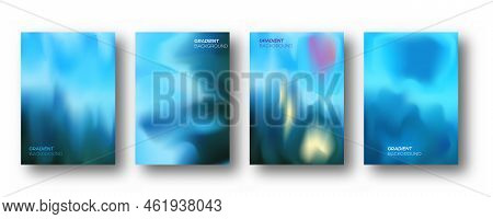Abstract Color Background With Blurred Gradient. A Collection Of Templates For Covers, Banners, Post