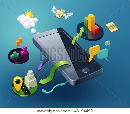 Smartphone ilustrace