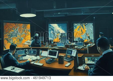 Command And Control Center Specialists , Painting Style