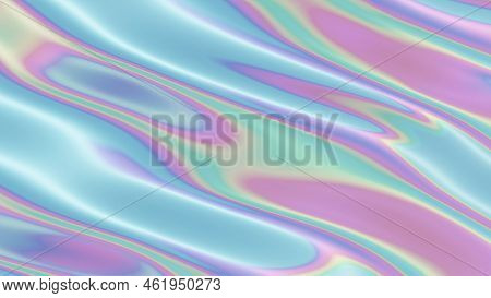 Light Pearlescent Texture Of Creases In The Fabric, 16x9 Landscape Orientation Background, 3d Render