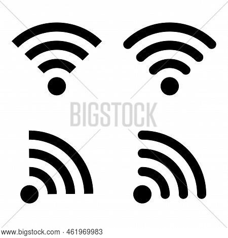 Wifi Icons. Phone Icon Set. Communication, Internet Concept. Vector Illustration. Stock Image.