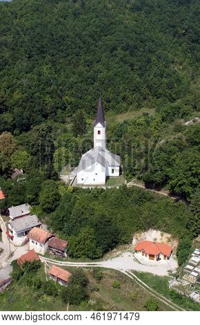 DOL, CROATIA - JULY 19, 2011: Church of Our Lady of Dol in Dol, Croatia