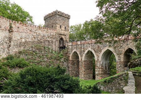 Cornštejn Castle Ruin At Dyje River In Czechia
