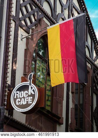 Rust, Germany - September 1, 2022: Rock Cafe In Europa-park, The Largest Theme Park In Germany, And 