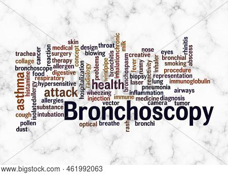 Word Cloud With Bronchoscopy Concept Create With Text Only.