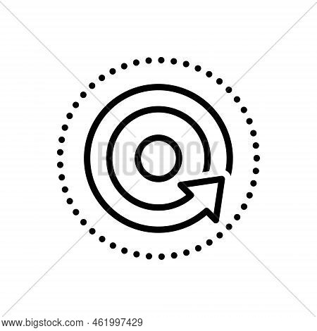 Black Line Icon For Reload Refresh Restore Refill Restock Replace Renew Repeat Orientation Process