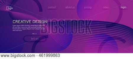 Wave Website Design Website Template Wave Vector & Photo (Free Trial) | Bigstock