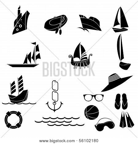 nautical and summer icons