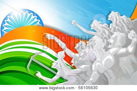 indische Tricolor Flagge