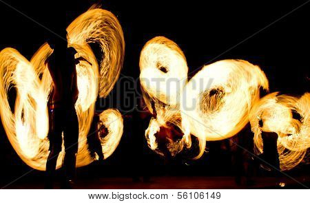 Orange Flames Flaming Trails 