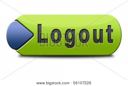 logout button or user or member logout banner