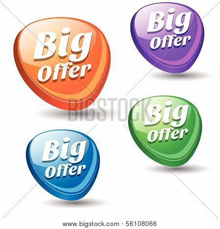 Großes Angebot bunte Vector Icon