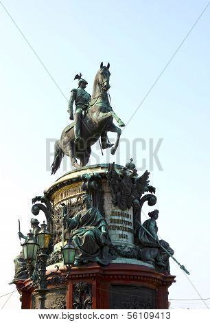 Monument To Nicholas I In St. Petersburg
