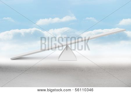 White scales in front of clouds