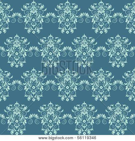Ornate floral seamless texture, endless pattern with flowers.