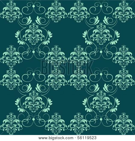 Ornate floral seamless texture, endless pattern with flowers.