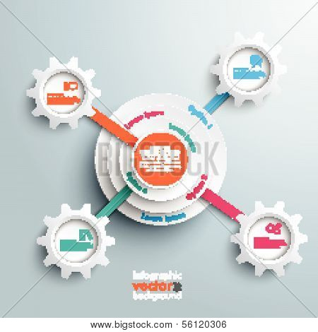 Fundo de conceito de infografia para exibir seus dados em um