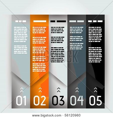 Modern style step banner - Vector illustration - for workflow layout, diagram, number options, step