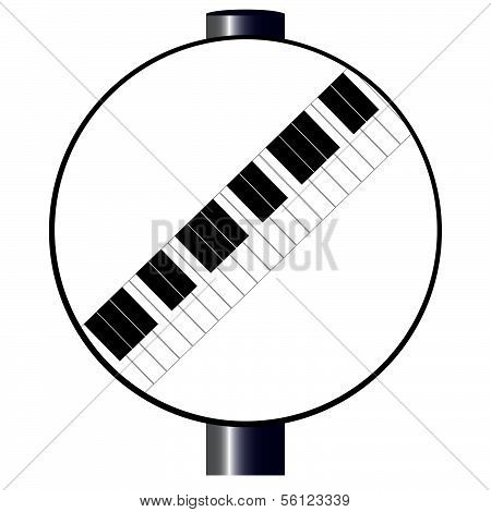 Desricted Piano Sign