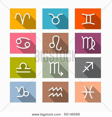 Vector Zodiac, Horoscope Symbols