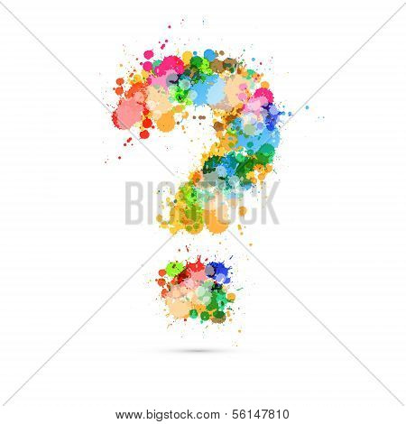 Abstract Vector Question Mark Colorful Symbol