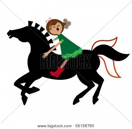 girl on pony bareback 