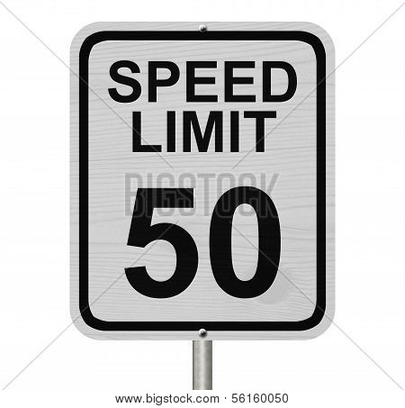Speed Limit 50 Sign