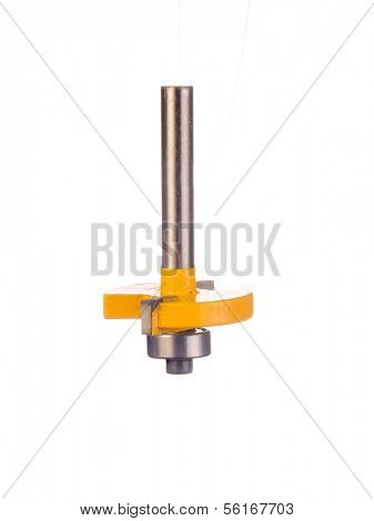 1/4 inch rabbeting Router Bit  isolated on a white background