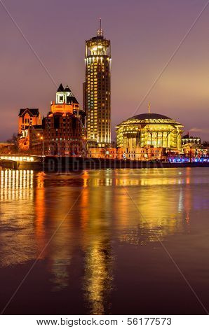 Moscow Music House At Night
