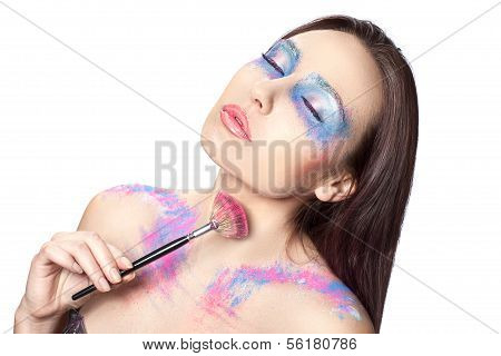 Beautiful girl with makeup