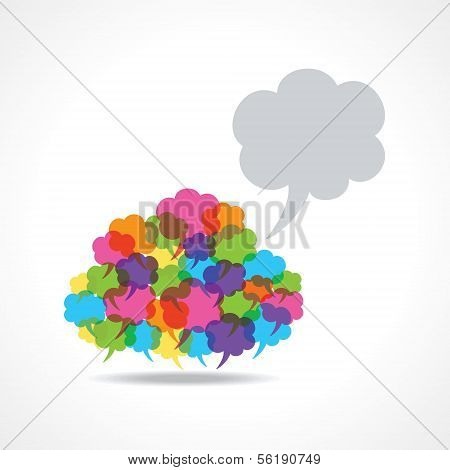 Big speech bubble made from small bubbles