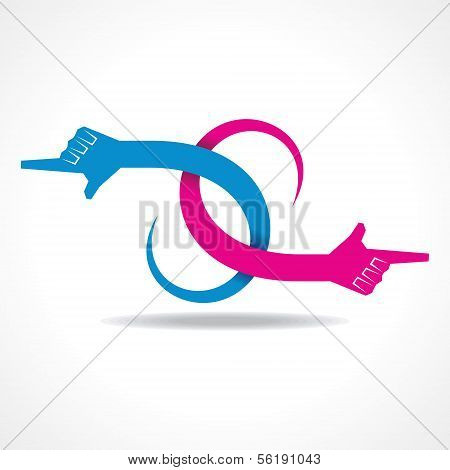 creative hand icon vector concept