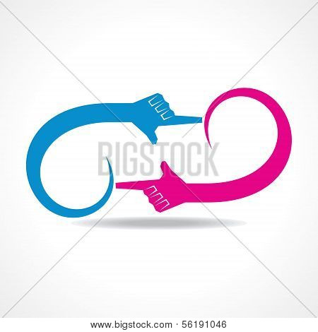 creative hand icon vector concept