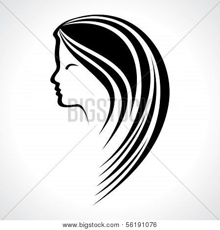 Beautiful fashion woman silhouette
